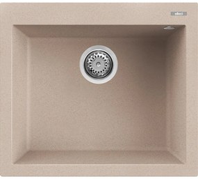Lavello 1 vasca in quarzo avena ELLECI Quadra L 57 x L 50 cm