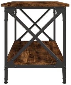Tavolino da salotto rovere fumo 55x38x45 cm legno multistrato