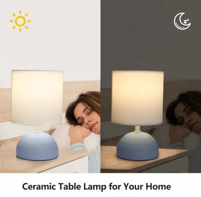 Aigostar - Lampada da tavolo 1xE14/40W/230V blu/bianco