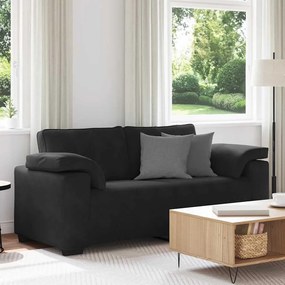 Divano Divanetto Nero 140 Cm İn Velluto /