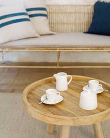 Kave Home - Fodera per cuscino Ziza 100% cotone a righe blu e bianco 60 x 60 cm