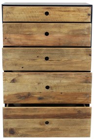 PINUS BLACK - cassettiera in pino riciclato