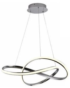 Lampadario a sospensione con filo LED dimmerabile LED/70W/230V 3000-6500K cromo + telecomando