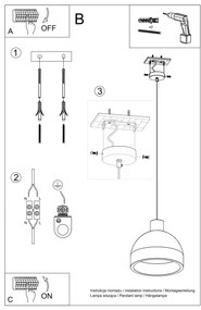 Lampadario a sospensione con filo DAMASO 1xE27/60W/230V