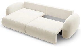 Divano angolare color crema allungabile/con contenitore con rivestimento in velluto Tonale – Cosmopolitan Design