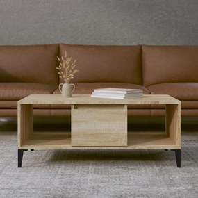 Tavolino Salotto Rovere Sonoma 90x50x36,5 Cm Legno Multistrato /