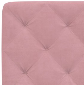 Letto con materasso rosa 180x200 cm in velluto