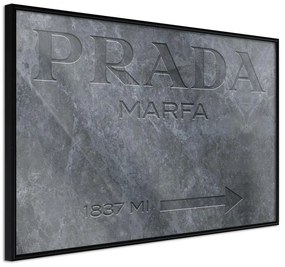 Poster  Prada (Grey)  Cornice Quadri Cornice nera, Larghezza x Altezza Home decor 30x20