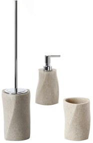 Set di accessori da bagno LIBRA in resina sabbia