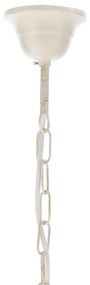 Lampadario Country charm Lampadario DOPPIO GIRO 3 - E14 Bianco beige paralume bianco 3x E14 Ø65cm