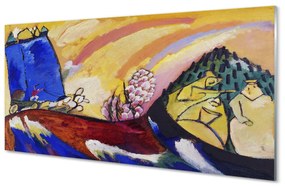 Pannello paraschizzi cucina Dipingere con la Troika - Wassily Kandinsky 100x50 cm