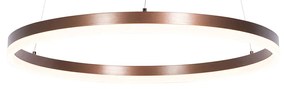 Lampada a sospensione bronzo scuro 60 cm incl. LED dimmerabile a 3 livelli - Anello