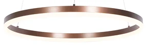 Lampada a sospensione bronzo scuro 60 cm incl. LED dimmerabile a 3 livelli - Anello