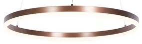 Lampada a sospensione di design bronzo 60 cm con LED dimmerabile a 3 fasi - Anello