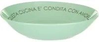 Piatto fondo salvia con scritta 20 cm in stoneware