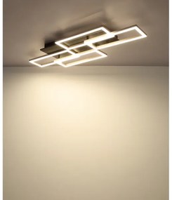Globo 67359-40A - JEFFRY Lampada da soffitto dimmerabile a LED 40W/230V 32,5x87,5 cm nero + telecomando