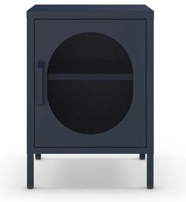 Comodino in metallo blu scuro Diora - Marckeric