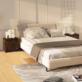 Comodini 2 Pz Rovere Fumo 45x34x44,5 Cm İn Truciolato /