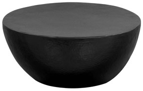 Tavolino Da Salotto İn Alluminio Martellato 70x30 Cm Nero /