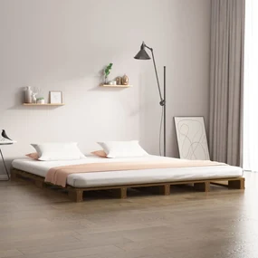 Letto Pallet Senza Materasso Ambra Small Double Legno Massello /