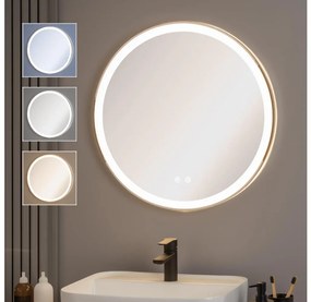 Brilagi-LED dimmerabile, specchio riscaldato con illuminazione integrata ALU PRO, LED 18W/230V, Ø 60 cm, IP44, finitura cromo lucido