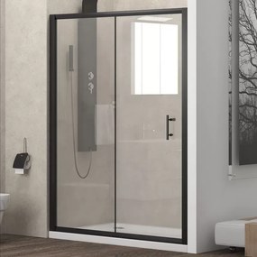 Box doccia nicchia scorrevole 110cm con telaio nero KFN5000 - KAMALU