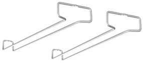 Set di 2 portabicchieri da vino in acciaio da parete Rail - Metaltex