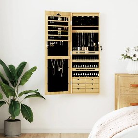Armadio Portagioie Con Specchio A Muro 37,5x10x106 Cm /