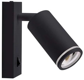 Faretto da parete con interruttore 1xGU10/35W/230V nero
