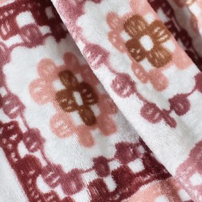 Coperta rosa in micropile 130x170 cm Crochet Print – Catherine Lansfield
