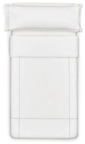Kave Home - Set Elvia copripiumino e federe 100% cotone percalle 180 fili bianco 90 x 190 cm