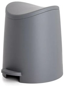 Pattumiera con Pedale e Coperchio Grigio Antracite in Plastica