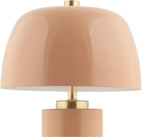 Lampada da tavolo dimmerabile a LED beige con paralume in metallo (altezza 30 cm) Freya - Leitmotiv