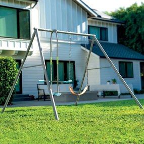 Altalena da giardino 2 giochi seggiolino e dondolo per bambini 3-10 anni Intex 44122