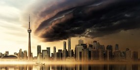 Stampa su tela – Nuvole sopra la città