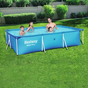 Piscina Rigida Rettangolare Fuori Terra cm 300x201x66 Steel Pro