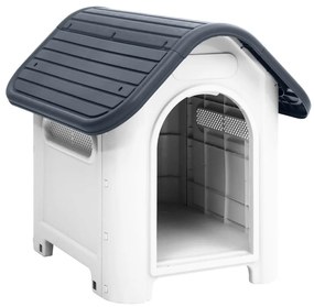 Casetta Per Cani Grigia 59x75x66 Cm İn Polipropilene /