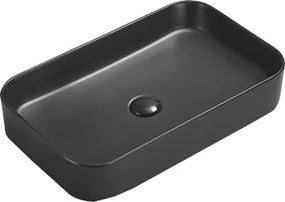 Mexen Vena lavabo da appoggio 71 x 37 cm, nero opaco - 22196085