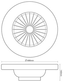 Plafoniera LED con ventilatore OPAL LED/48W/230V + telecomando
