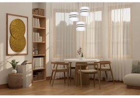 Lampadario a sospensione con filo CORAL 3xE27/60W/230V bianco