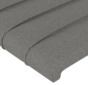 Testiere 2 pz grigio scuro 72x5x78/88 cm in tessuto