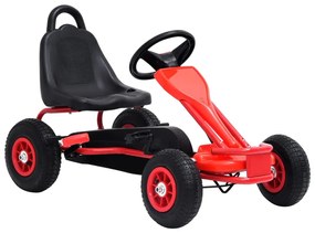 Go Kart a Pedali con Pneumatici, Rosso