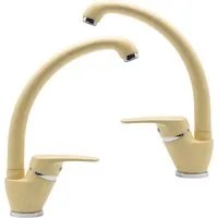 Ogomondo set 2 pezzi miscelatore avena 1 oslo orientabile in ottone per lavello cucina