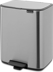 Cestino per la spazzatura color argento opaco in acciaio con pedale 12 l Bo – Brabantia
