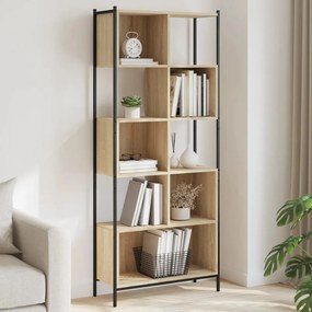 Libreria rovere sonoma 72x28x172 cm in legno multistrato