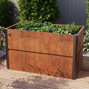 PRIMEYARD 150 x 85 x 77 cm Orto rialzato, acciaio corten, look ruggine - (GFPV00791)