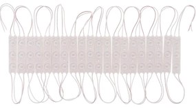 Catena da 20 moduli da 1.5W 12VDC IP67 da 125lm/W Colore Bianco Freddo 5.700K