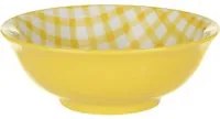 Insalatiera quadretti 21 cm giallo Vichy