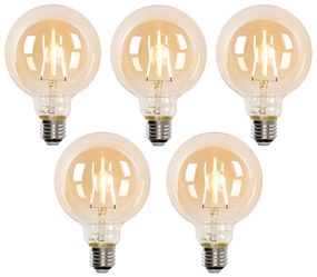 Set di 5 lampadine LED E27 dimmerabili G95 4.9W 320 lm 2500K