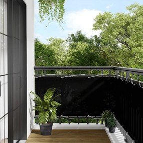 Paravento Da Balcone Nero 75x800 Cm 100% Poliestere Oxford /